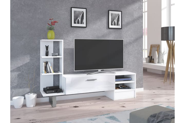 RINELY Tv-bänk 152 cm Vit - Möbler - Vardagsrum - Tv-möbler & mediamöbler - Tv-bänkar