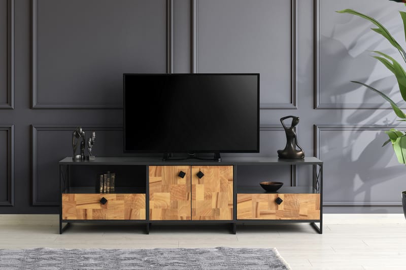 SAFALI Tv-bänk 180 cm Antracit - Möbler - Vardagsrum - Tv-möbler & mediamöbler - Tv-bänkar