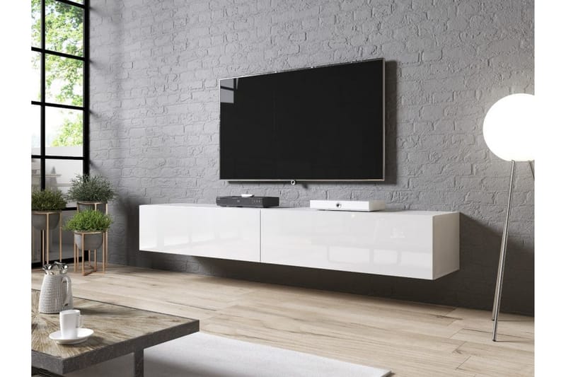 SLIGO Tv-bänk 200x40x30 cm Vit Högglans - Möbler - Vardagsrum - Tv-möbler & mediamöbler - Tv-bänkar