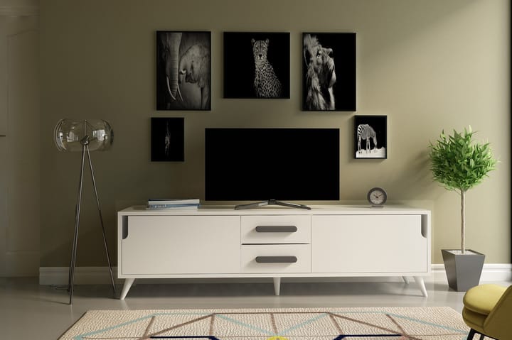 STENHESTRA TV-Bänk 160 cm Vit - Möbler - Vardagsrum - Tv-möbler & mediamöbler - Tv-bänkar