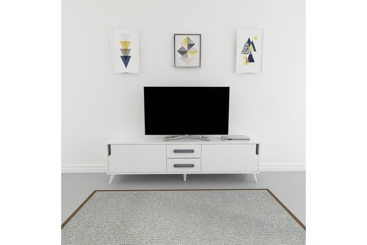 STENHESTRA TV-Bänk 160 cm Vit - Möbler - Vardagsrum - Tv-möbler & mediamöbler - Tv-bänkar