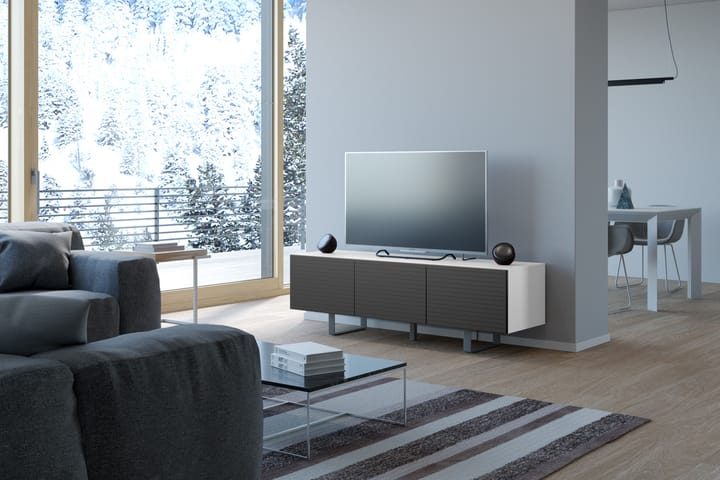 SVARTSJÖ TV-Bänk 165 cm Vit/Svart - Möbler - Vardagsrum - Tv-möbler & mediamöbler - Tv-bänkar