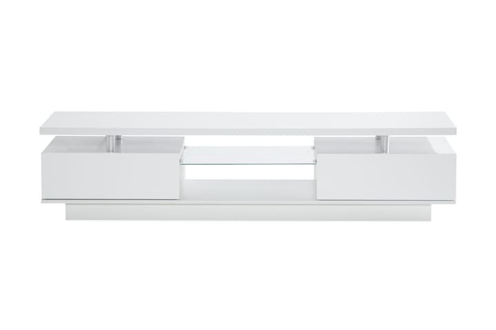 TOLSBY Tv-Bänk 180 cm 2 Hyllor LED-Belysning Vit - Möbler - Vardagsrum - Tv-möbler & mediamöbler - Tv-bänkar