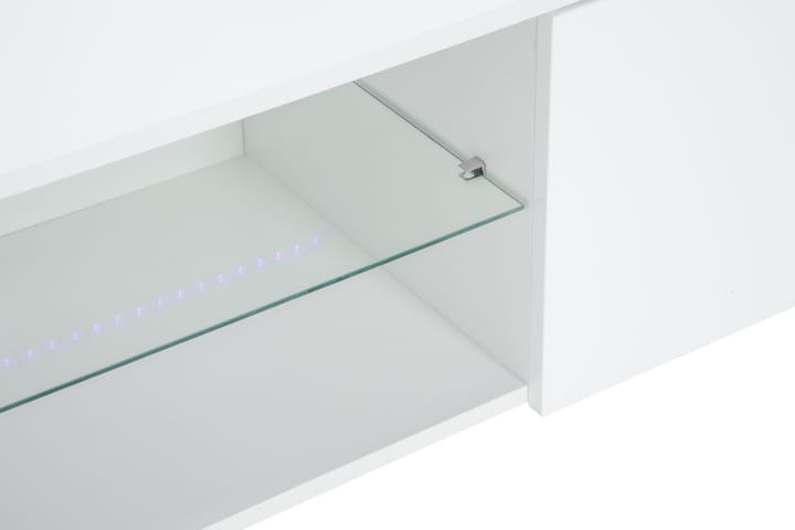 TOLSBY Tv-Bänk 200 cm LED-Belysning Vit - Möbler - Vardagsrum - Tv-möbler & mediamöbler - Tv-bänkar