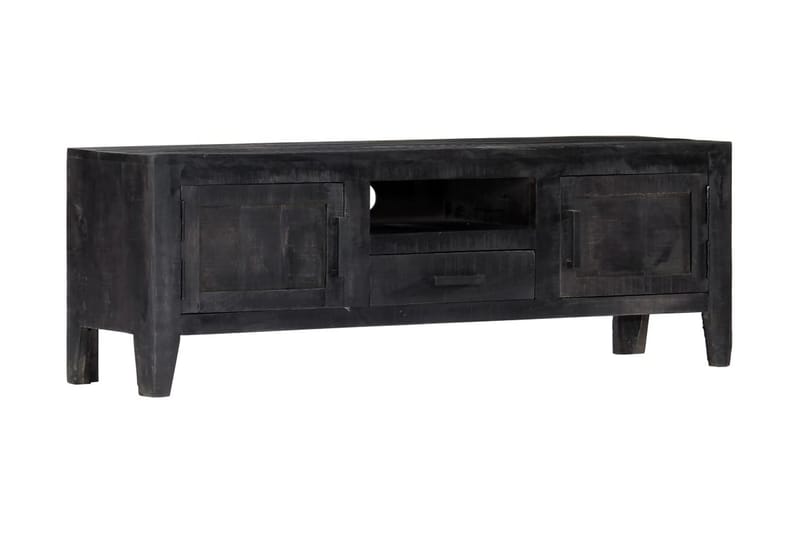 TV-bänk 118x30x40 cm svart massivt mangoträ - Svart - Möbler - Vardagsrum - Tv-möbler & mediamöbler - Tv-bänkar