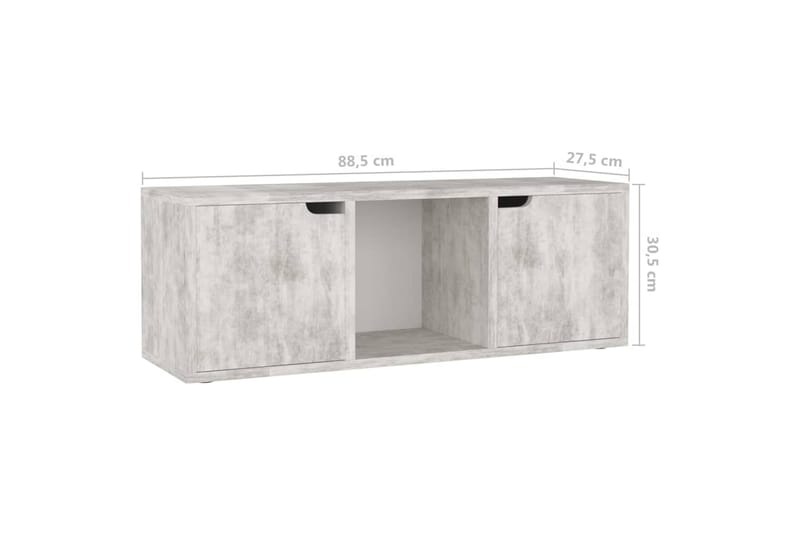 TV-bänk betong 88,5x27,5x30,5 cm spånskiva - Grå - Möbler - Vardagsrum - Tv-möbler & mediamöbler - Tv-bänkar