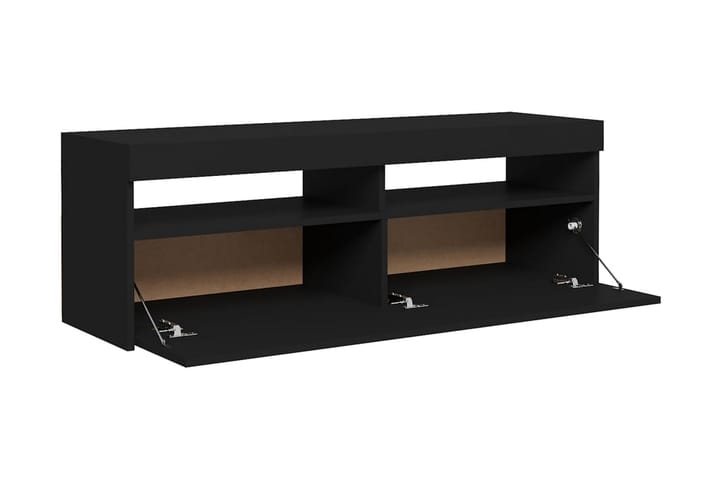 TV-bänk med LED-belysning svart 120x35x40 cm - Svart - Möbler - Vardagsrum - Tv-möbler & mediamöbler - Tv-bänkar