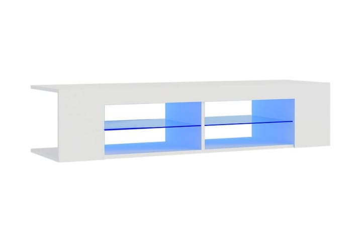 TV-bänk med LED-belysning vit 135x39x30 cm - Vit - Möbler - Vardagsrum - Tv-möbler & mediamöbler - Tv-bänkar