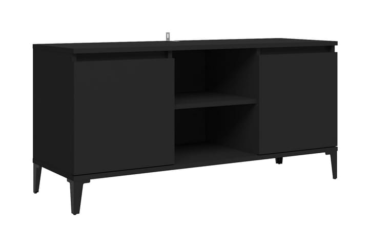 TV-bänk med metallben svart 103,5x35x50 cm - Svart - Möbler - Vardagsrum - Tv-möbler & mediamöbler - Tv-bänkar
