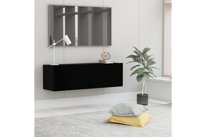 TV-bänk svart 100x30x30 cm spånskiva - Svart - Möbler - Vardagsrum - Tv-möbler & mediamöbler - Tv-bänkar