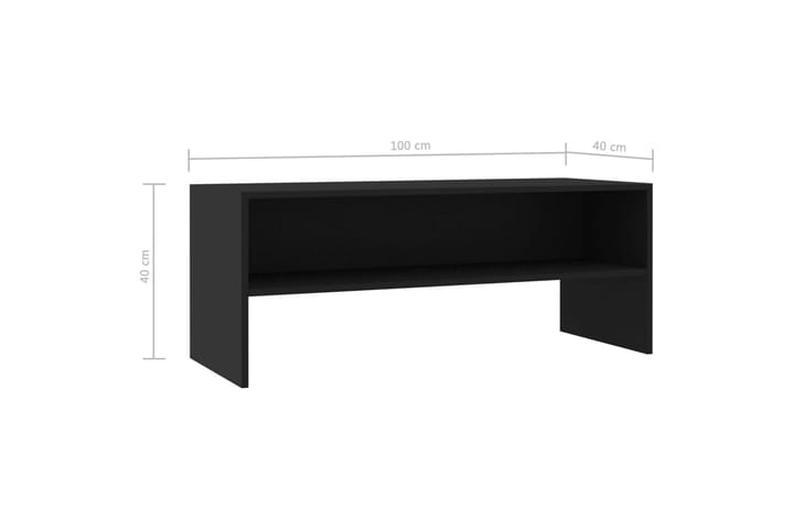 TV-bänk svart 100x40x40 cm spånskiva - Svart - Möbler - Vardagsrum - Tv-möbler & mediamöbler - Tv-bänkar