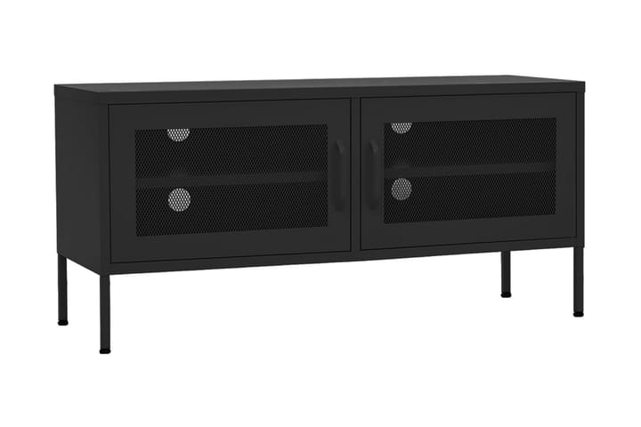 Tv-bänk svart 105x35x50 cm stål