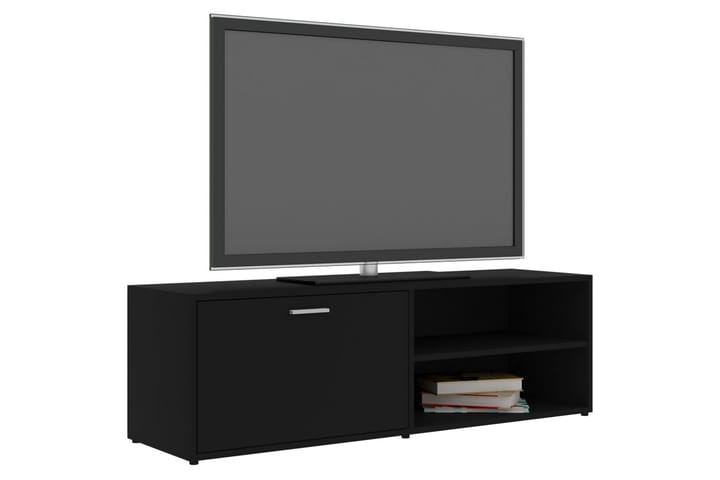 TV-bänk svart 120x34x37 cm spånskiva - Svart - Möbler - Vardagsrum - Tv-möbler & mediamöbler - Tv-bänkar