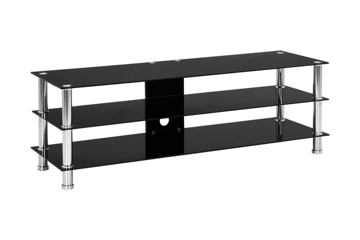 TV-bänk svart 120x40x40 cm härdat glas - Svart - Möbler - Vardagsrum - Tv-möbler & mediamöbler - Tv-bänkar