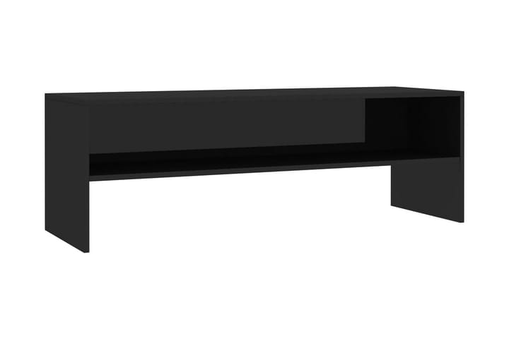 TV-bänk svart högglans 120x40x40 cm spånskiva
