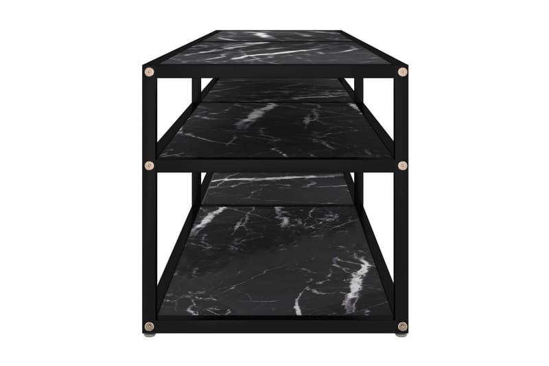 TV-bänk svart marmor 140x40x40,5 cm härdat glas - Svart - Möbler - Vardagsrum - Tv-möbler & mediamöbler - Tv-bänkar