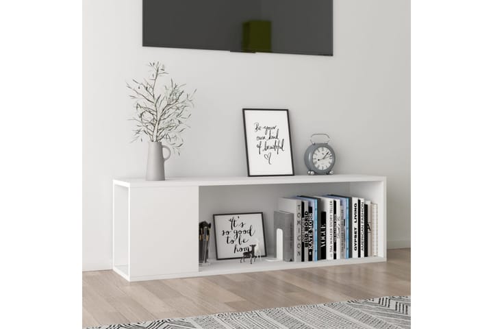 TV-bänk vit 100x24x32 cm spånskiva - Vit - Möbler - Vardagsrum - Tv-möbler & mediamöbler - Tv-bänkar