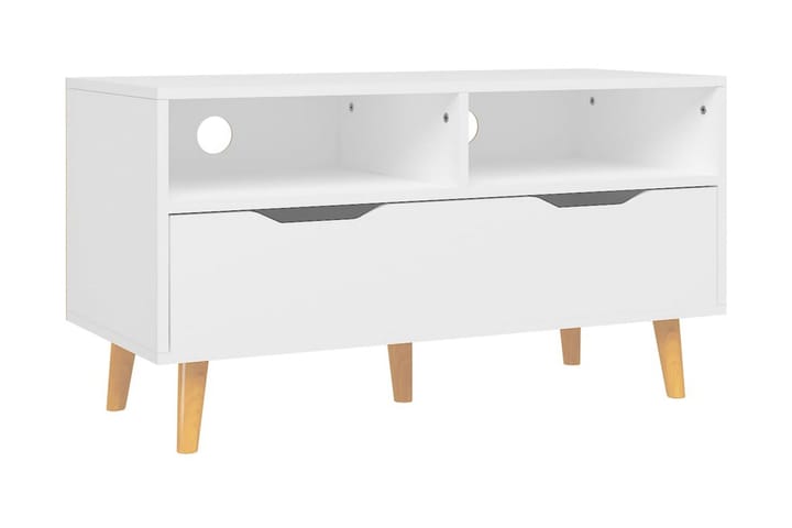Tv-bänk vit 90x40x48,5 cm spånskiva - Vit - Möbler - Vardagsrum - Tv-möbler & mediamöbler - Tv-bänkar