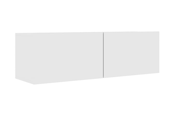 TV-bänk vit högglans 100x30x30 cm spånskiva