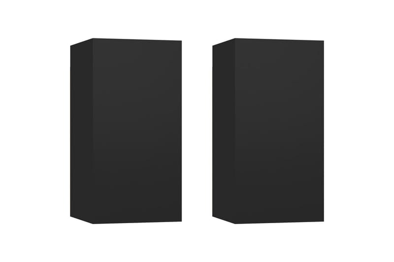 TV-skåp 2 st svart 30,5x30x60 cm spånskiva - Svart - Möbler - Vardagsrum - Tv-möbler & mediamöbler - Tv-bänkar