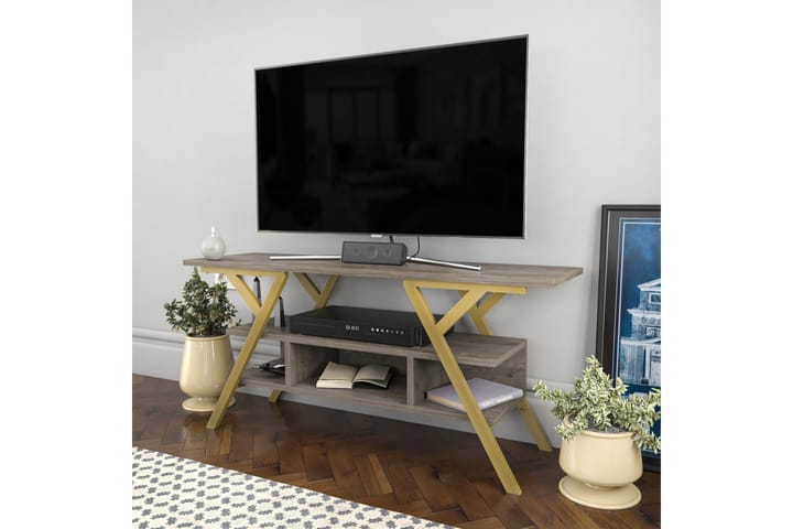 UKHAND Tv-bänk 120x55 cm Guld - Möbler - Vardagsrum - Tv-möbler & mediamöbler - Tv-bänkar