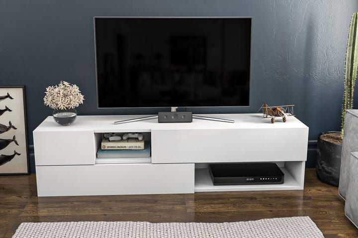 UKHAND Tv-bänk 160x40 cm Vit - Möbler - Vardagsrum - Tv-möbler & mediamöbler - Tv-bänkar