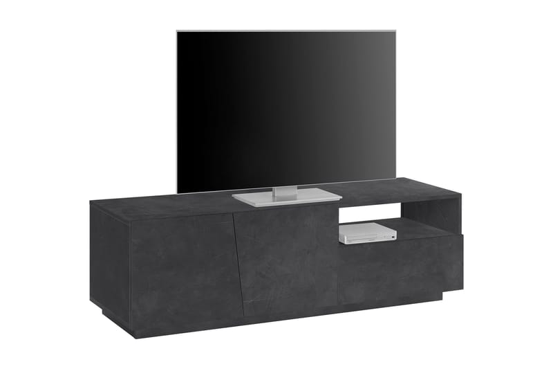 VEGENA Tv-bänk 150 cm 2 Dörrar + Låda Antracit - Möbler - Vardagsrum - Tv-möbler & mediamöbler - Tv-bänkar