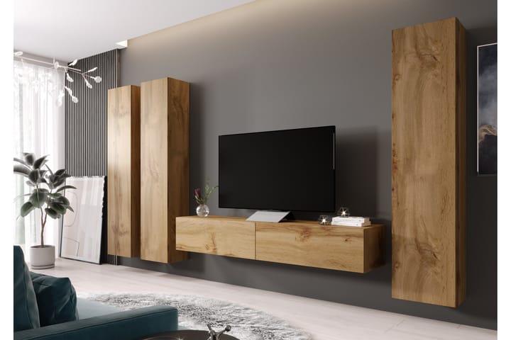 VIGNALE Tv-bänk 180x40x30 cm Ekfärg - Möbler - Vardagsrum - Tv-möbler & mediamöbler - Tv-bänkar