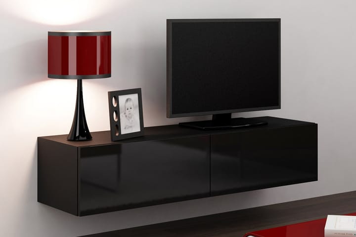 WILBER TV-bänk 140 cm - Svart - Möbler - Vardagsrum - Tv-möbler & mediamöbler - Tv-bänkar