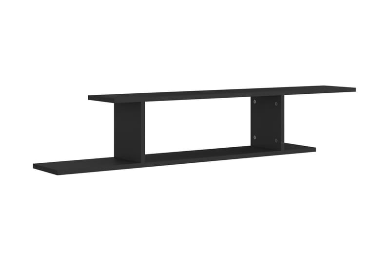 Väggmonterad tv-hylla svart 125x18x23 cm spånskiva - Svart - Möbler - Vardagsrum - Tv-möbler & mediamöbler - Tv-hylla