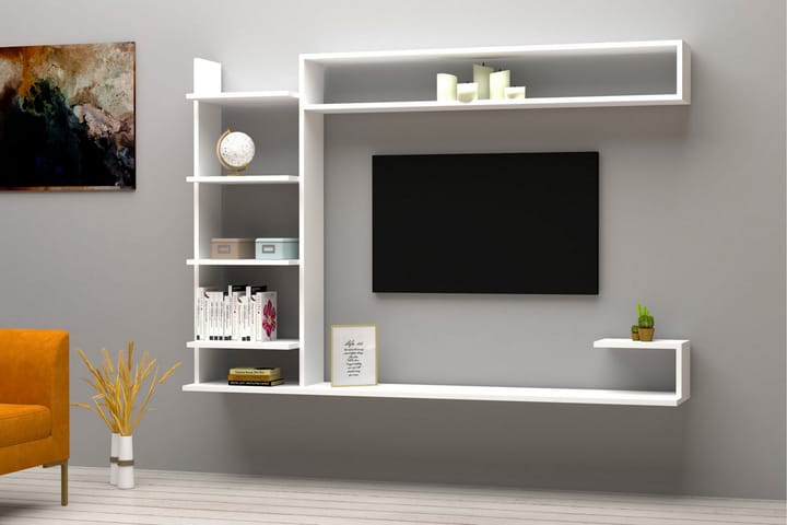 AGATEA Tv-möbelset 180x121,8 cm Vit