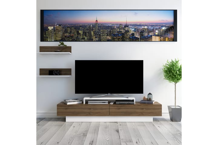 AGATEA Tv-möbelset 180x40 cm Vit
