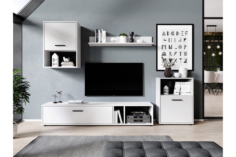 HALIAD Tv-möbelset Vit - Möbler - Vardagsrum - Tv-möbler & mediamöbler - Tv-möbelset