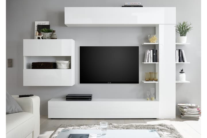 MURELLA Väggkombination 295 med Hylla Vit - Möbler - Vardagsrum - Tv-möbler & mediamöbler - Tv-möbelset