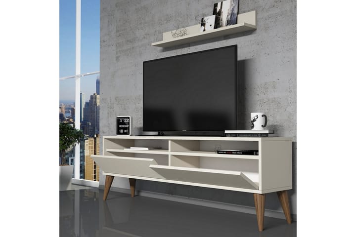 SHEEL TV-Möbelset 150 cm Vit - Vit/Grå - Möbler - Vardagsrum - Tv-möbler & mediamöbler - Tv-möbelset