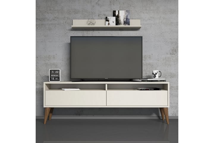 SHEEL TV-Möbelset 150 cm Vit - Vit/Grå - Möbler - Vardagsrum - Tv-möbler & mediamöbler - Tv-möbelset