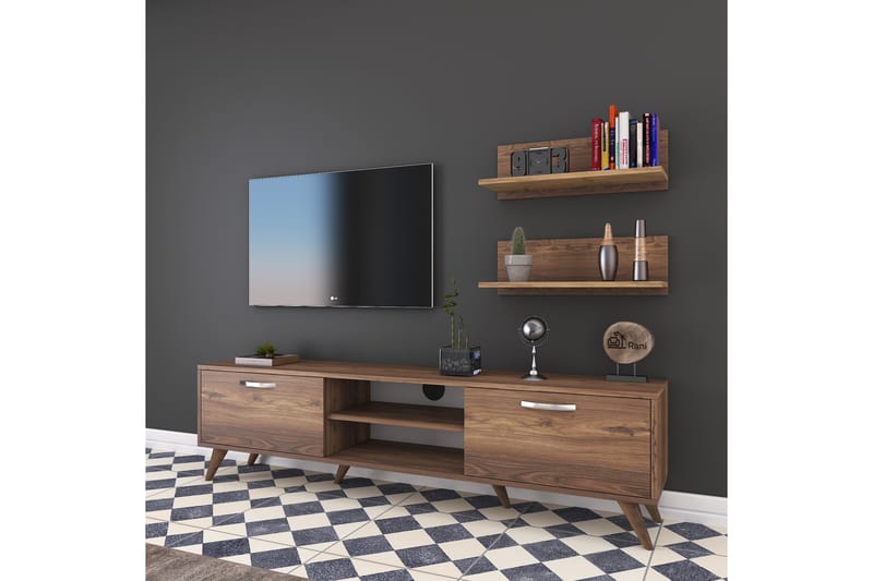 STIMMERBO TV-Möbelset 180 cm Brun - Möbler - Vardagsrum - Tv-möbler & mediamöbler - Tv-möbelset