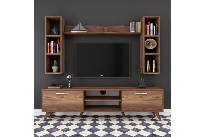 STIMMERBO TV-Möbelset 180 cm Brun - Möbler - Vardagsrum - Tv-möbler & mediamöbler - Tv-möbelset