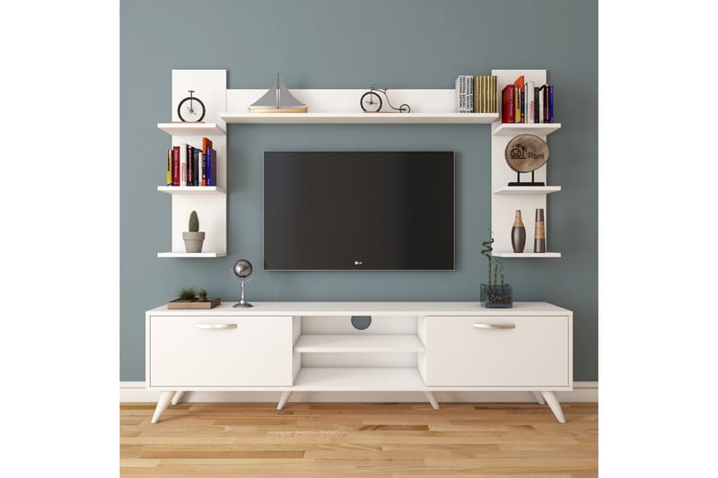 STIMMERBO TV-Möbelset 180 cm Vit - Möbler - Vardagsrum - Tv-möbler & mediamöbler - Tv-möbelset