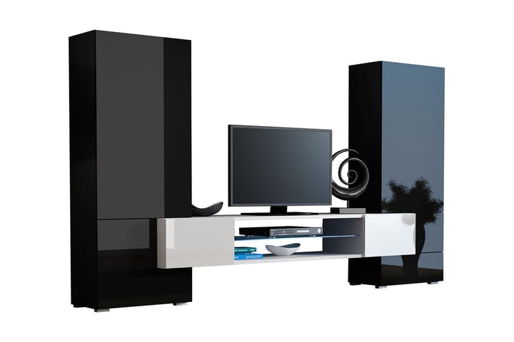 Tori TV-möbelset & LED 278x46x162 cm - Svart/Vit/RGB LED - Möbler - Vardagsrum - Tv-möbler & mediamöbler - Tv-möbelset