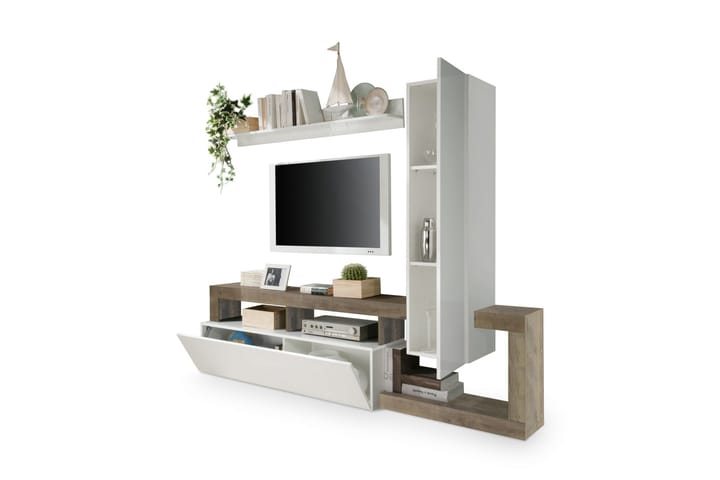 ELLERAU TV-skåp 55x219 cm Vit - Möbler - Vardagsrum - Tv-möbler & mediamöbler - Tv-skåp