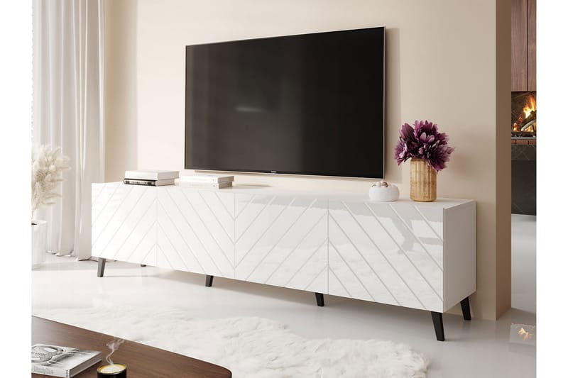 MEZIERE Tv-skåp 200 cm Vit - Möbler - Vardagsrum - Tv-möbler & mediamöbler - Tv-skåp