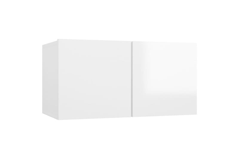 TV-skåp 6 delar vit högglans spånskiva - Vit - Möbler - Vardagsrum - Tv-möbler & mediamöbler - Tv-skåp