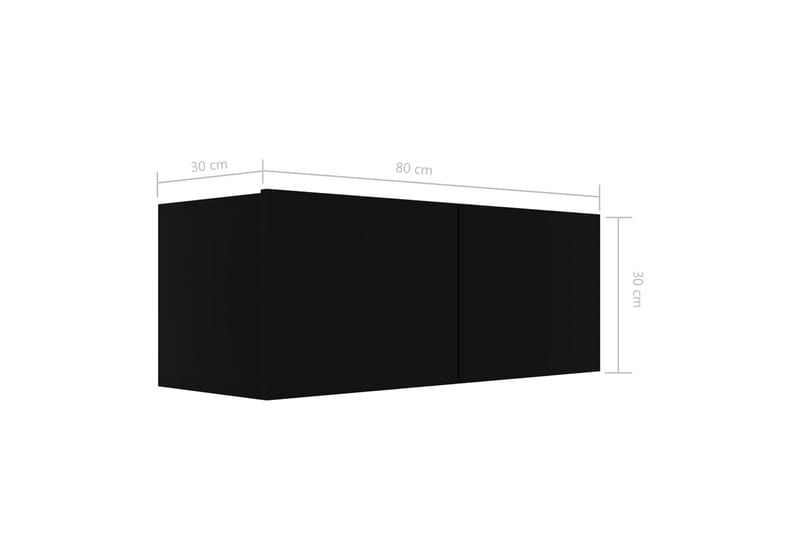 TV-skåp 8 delar svart spånskiva - Svart - Möbler - Vardagsrum - Tv-möbler & mediamöbler - Tv-skåp