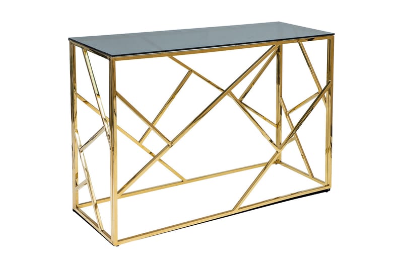 BUSCAU Konsollbord 120 cm Glas/Guld - Möbler - Vardagsrum - Soffbord & vardagsrumsbord - Avlastningsbord & konsolbord