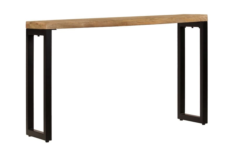 Konsolbord 120x35x76 cm massivt mangoträ och stål - Brun - Möbler - Vardagsrum - Soffbord & vardagsrumsbord - Avlastningsbord