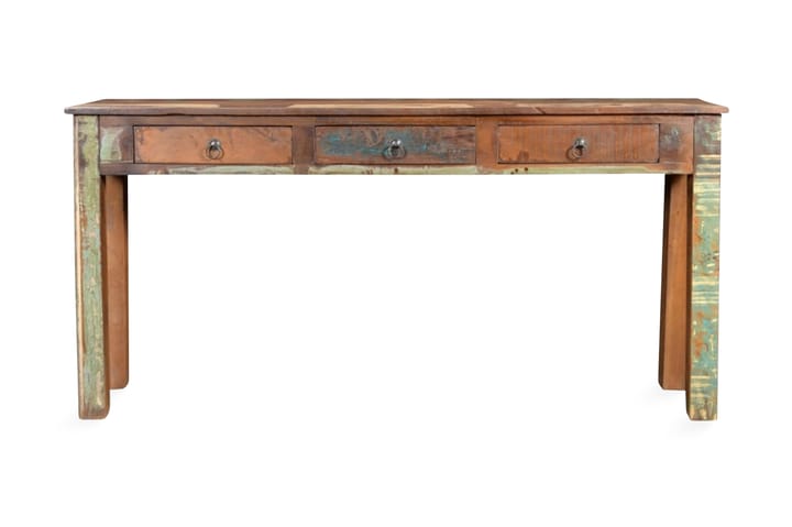 Konsolbord med 3 lådor återvunnet trä - Brun - Möbler - Vardagsrum - Soffbord & vardagsrumsbord - Avlastningsbord & konsolbord