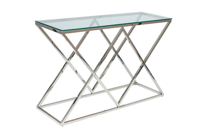 MEGURO Konsollbord 120 cm Glas/Silver - Möbler - Vardagsrum - Soffbord & vardagsrumsbord - Avlastningsbord