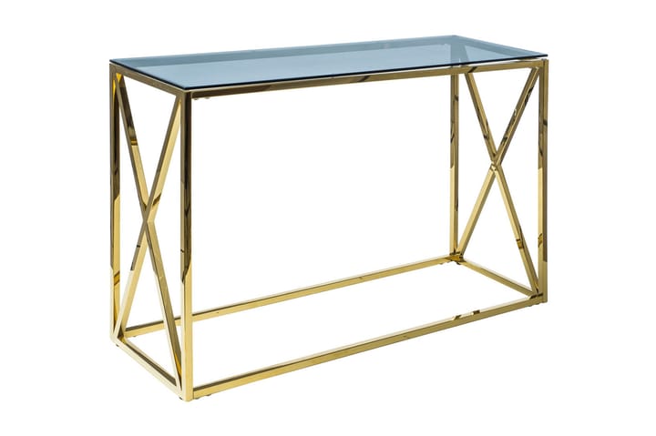 SAMAKE Konsollbord 120 cm Glas/Svart/Guld - Möbler - Vardagsrum - Soffbord & vardagsrumsbord - Avlastningsbord & konsolbord