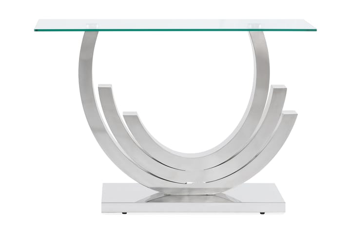 STOLTE Avlastningsbord 120 cm Rostfritt Stål/Glas - Möbler - Vardagsrum - Soffbord & vardagsrumsbord - Avlastningsbord & konsolbord